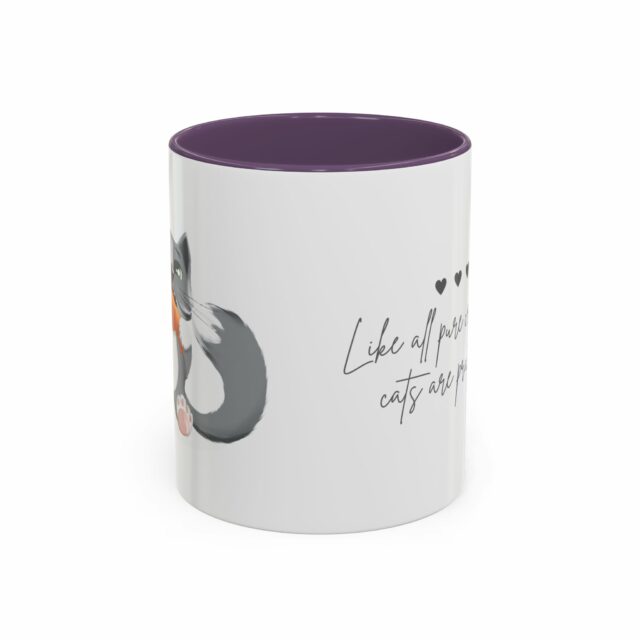Charming Cat-Themed Coffee Mug, Funny Cat Lover Gift, Ceramic Accent Mug, Cat Lover's Coffee Cup, Cat Quote Mug - Image 25